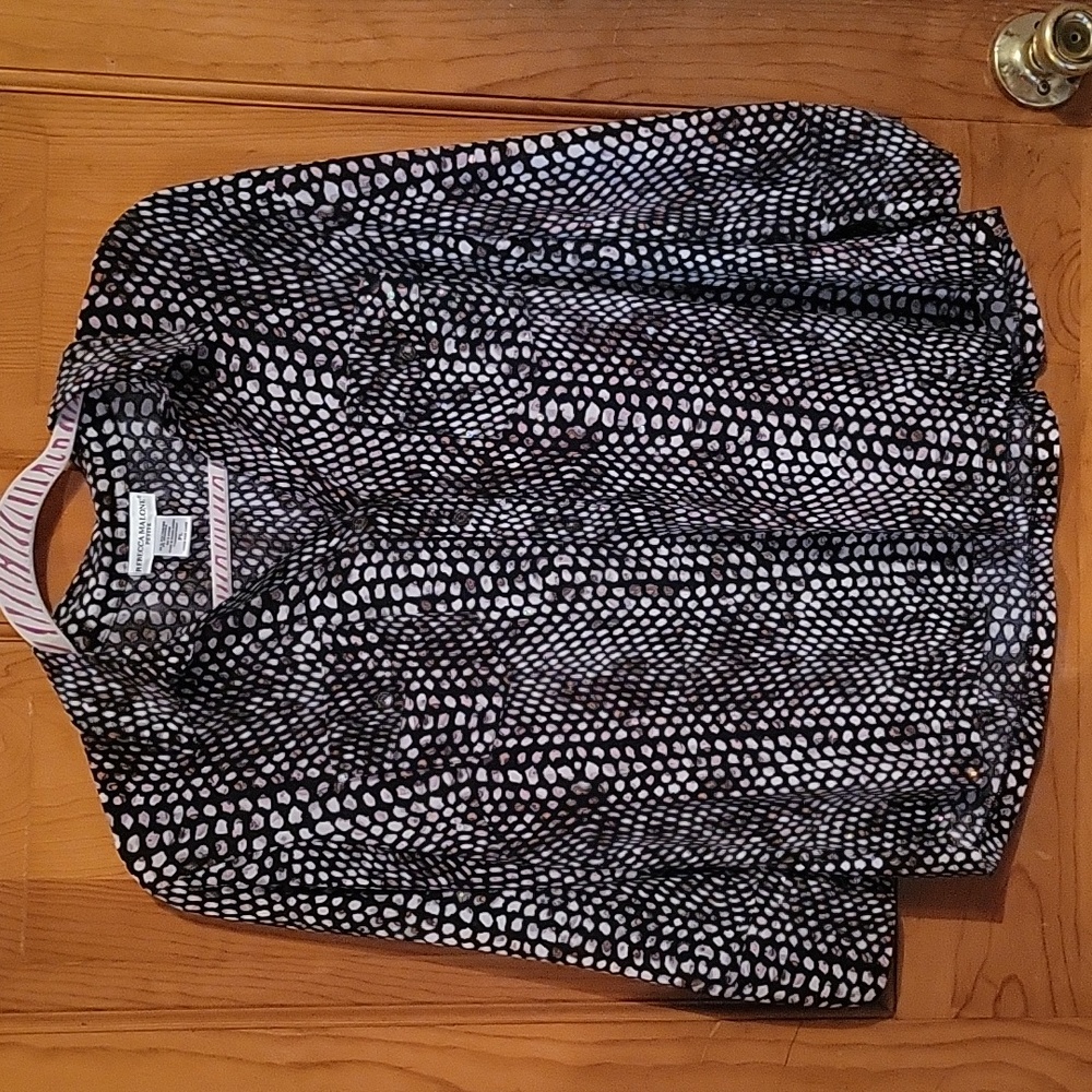 Rebecca Malone women's large petite. Black pink and white.